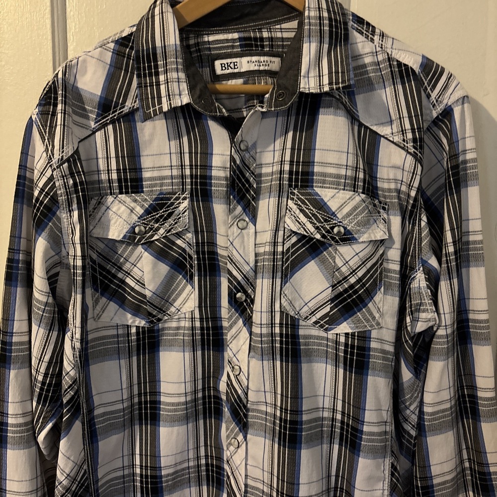 BKE Men's Long Sleeve Button‎ Up Shirt Size Extra Large